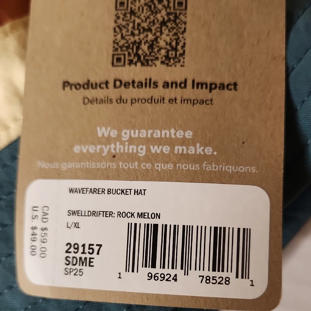 Patagonia Dark Green Waist Bag and Multicolor Bucket Hat Nwt - Picture 5 of 9